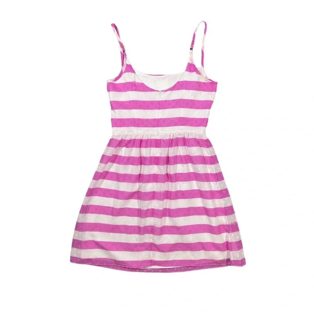 Lilly Pulitzer Pink Stripe Fit & Flare Mini Dress Size 0 Preppy Coquette Resort - Picture 3 of 5